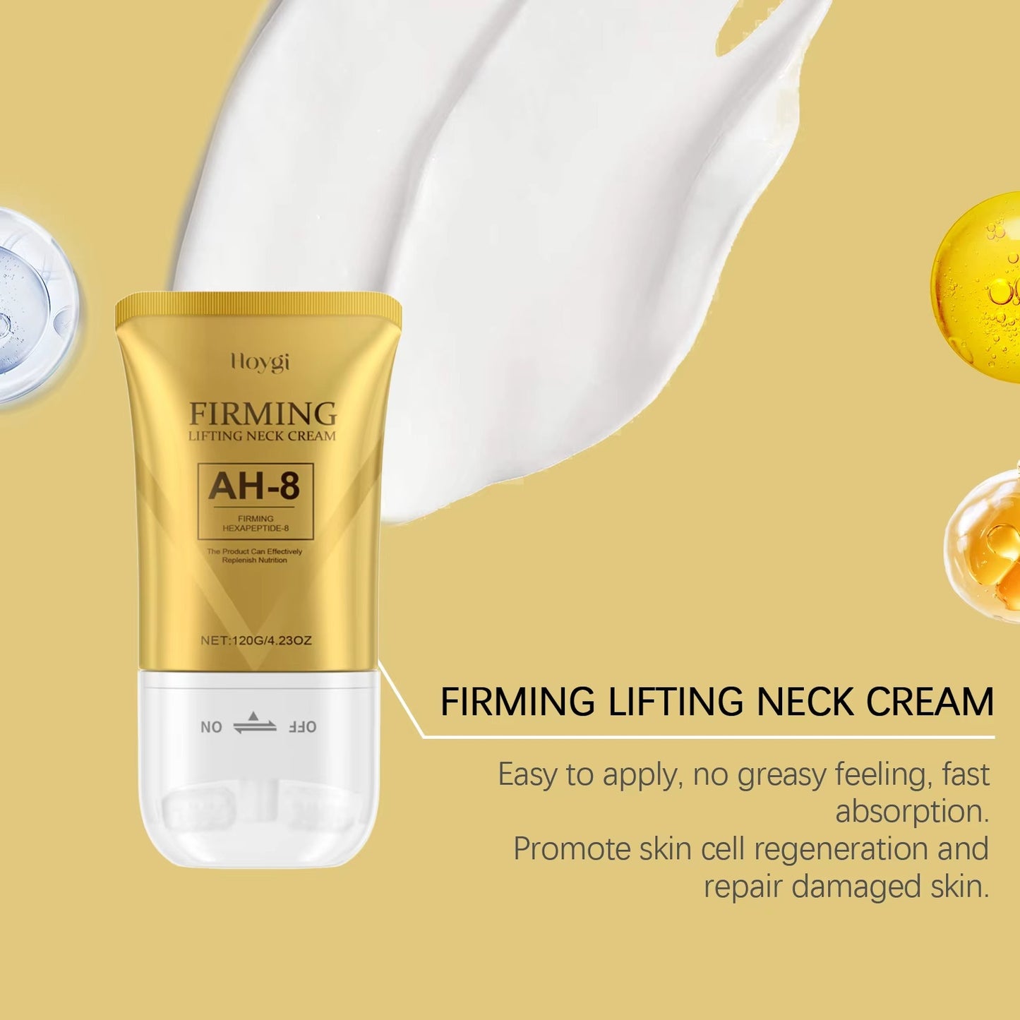 Crème de rouleau de soin de cou pour le lifting des rides Crème de massage apaisante pour la peau nourrissante et facilement absorbée
