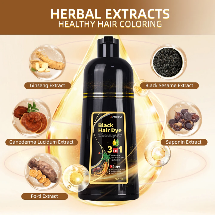Découvrez la puissance de Black Hair Dye 3 en 1